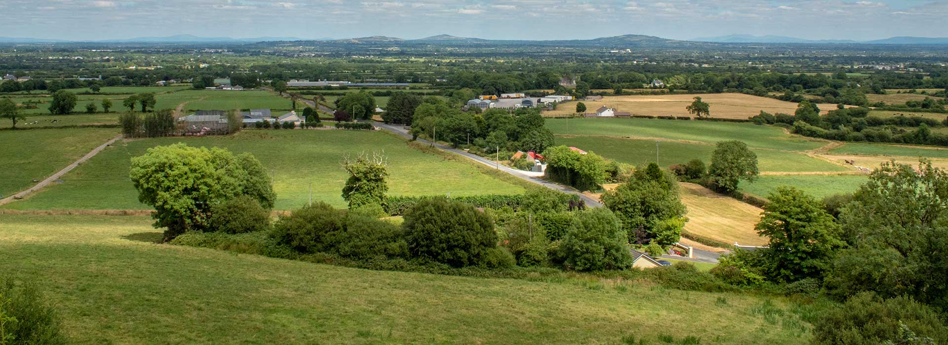 Drone shot of the Limerick countryside